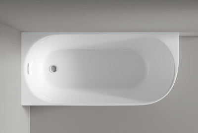 BERNSTEIN Eck-Badewanne aus Sanitäracryl Wanne mit Doppelwandiger Konstruktion 170 x 80 x 58 cm - 5