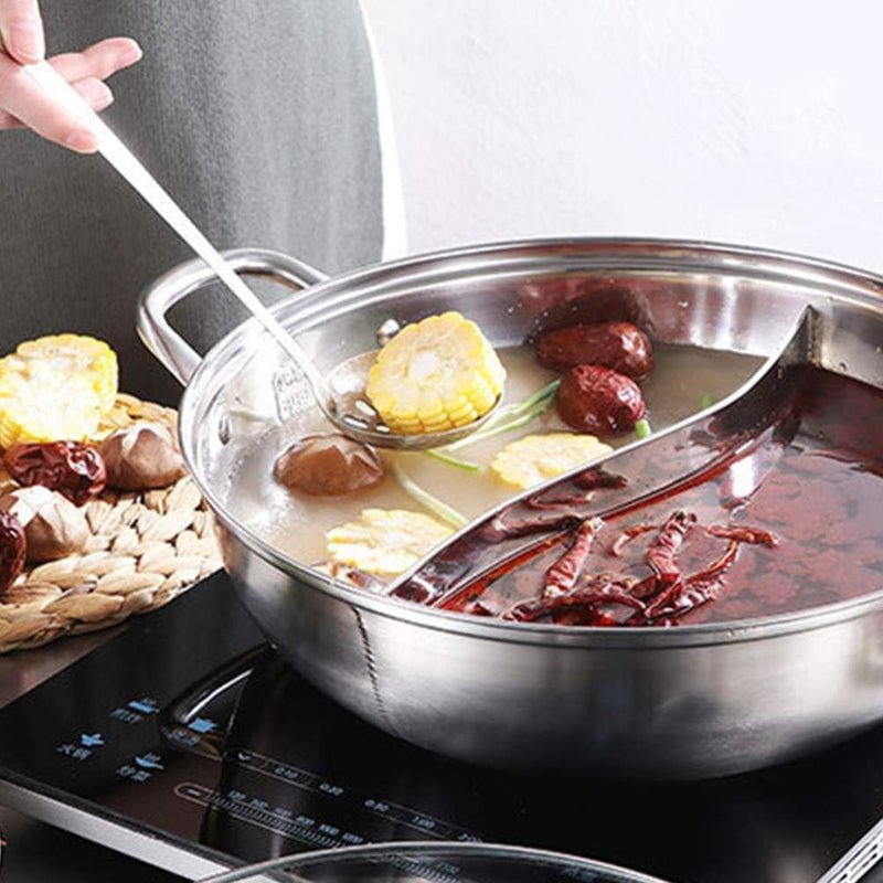 Cabilock Induktionstopf Dual Hot Pot Induktionskochtopfpfanne Eintopftöpfe Mit Deckel Double Flavor