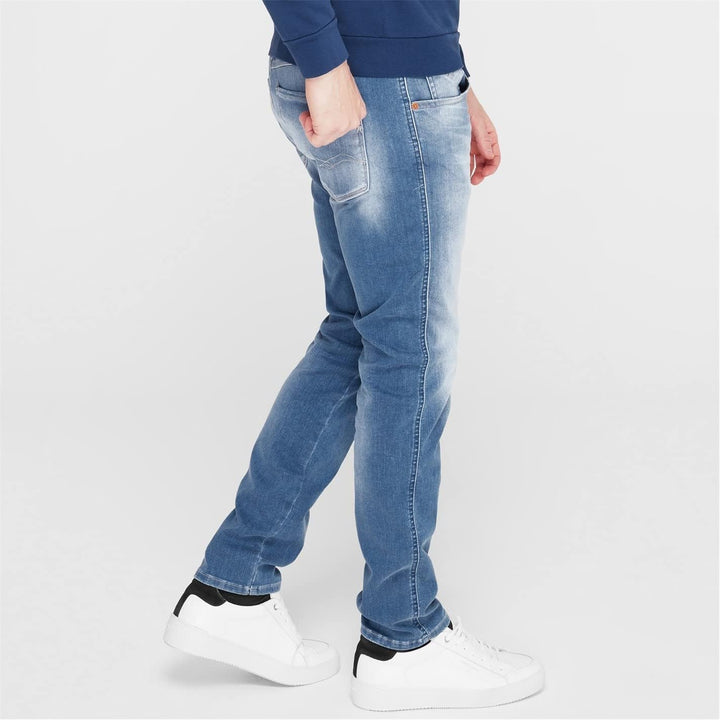 Replay Men's Anbass Slim Fit Jeans with Power Stretch 31W / 32L Medium Blue 009, 31W / 32L Medium Bl