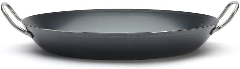 De Buyer 'La Lyonnaise' Paella-Pfanne, Stärke: 1,5 mm, blau, Diamètre 37 cm, Diamètre 37 cm