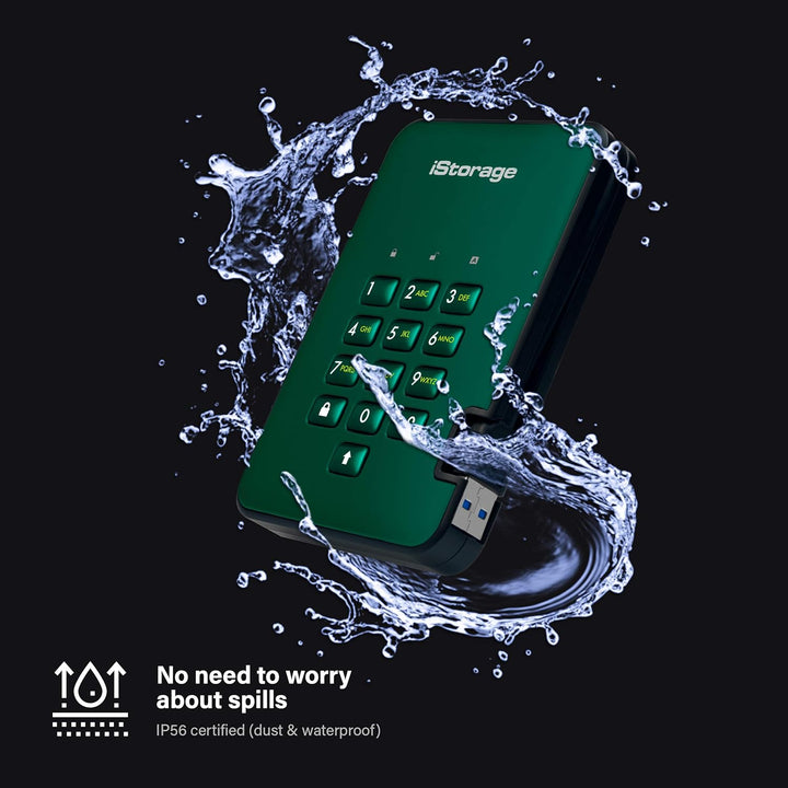 iStorage 183001 diskAshur2 SSD 2TB - Green SSD 2TB Grün, SSD 2TB Grün