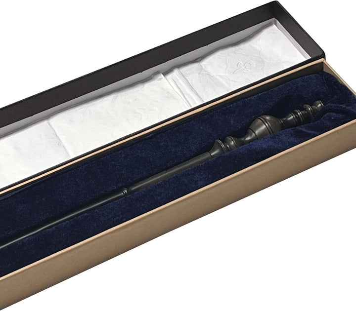 Magiestab mit Geschenkbox Cosplay Accessoire Zauberer- und Hexenoutfit Schwarz-Braun Farbton