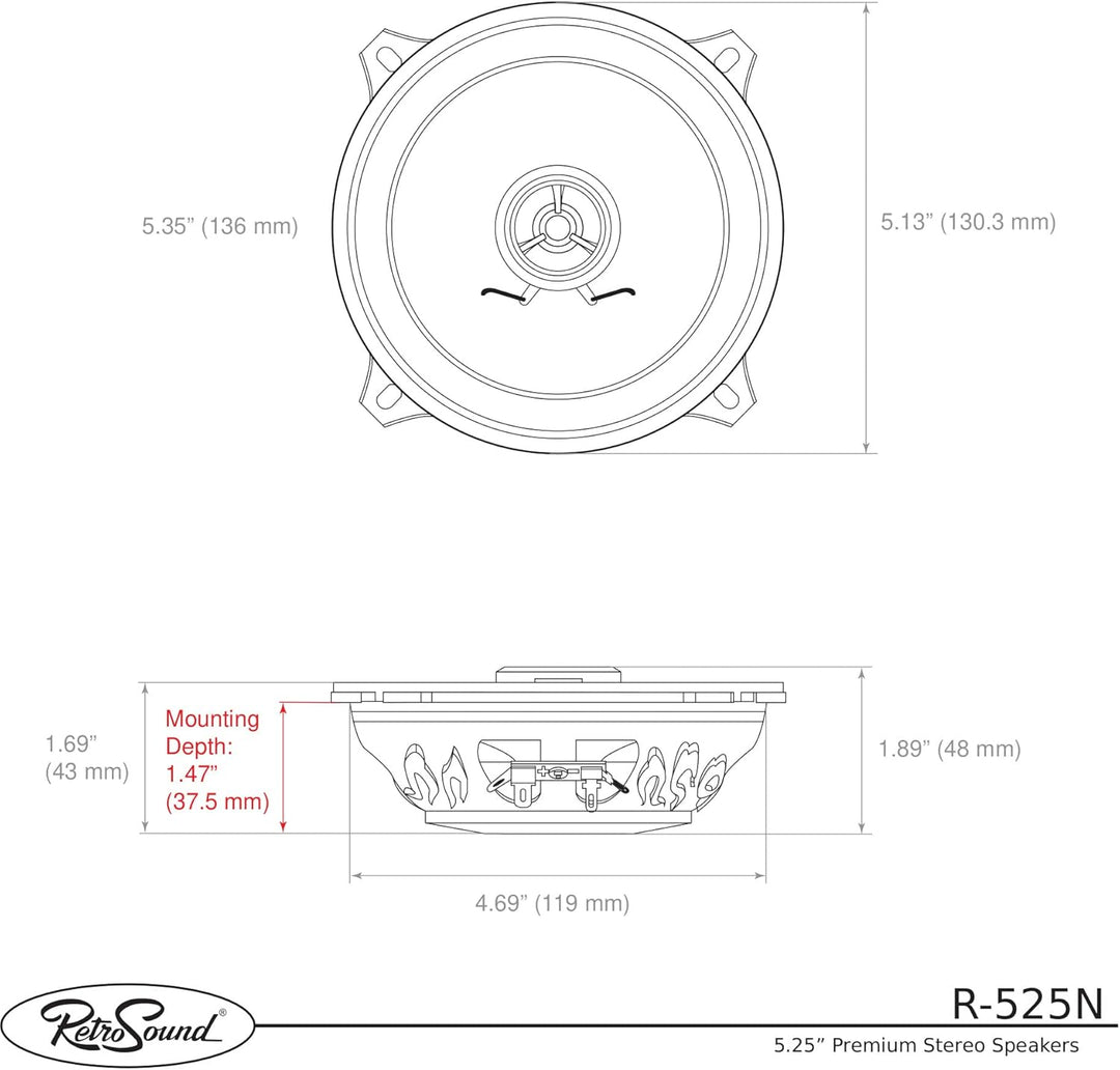 RetroSound R-525N - 2-Wege Coaxsystem
