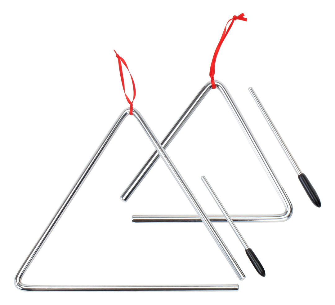 XDrum Triangel Starter Set mit Schlägel - 2x Triangle für Kinder und Musikalische Früherziehung - Sc