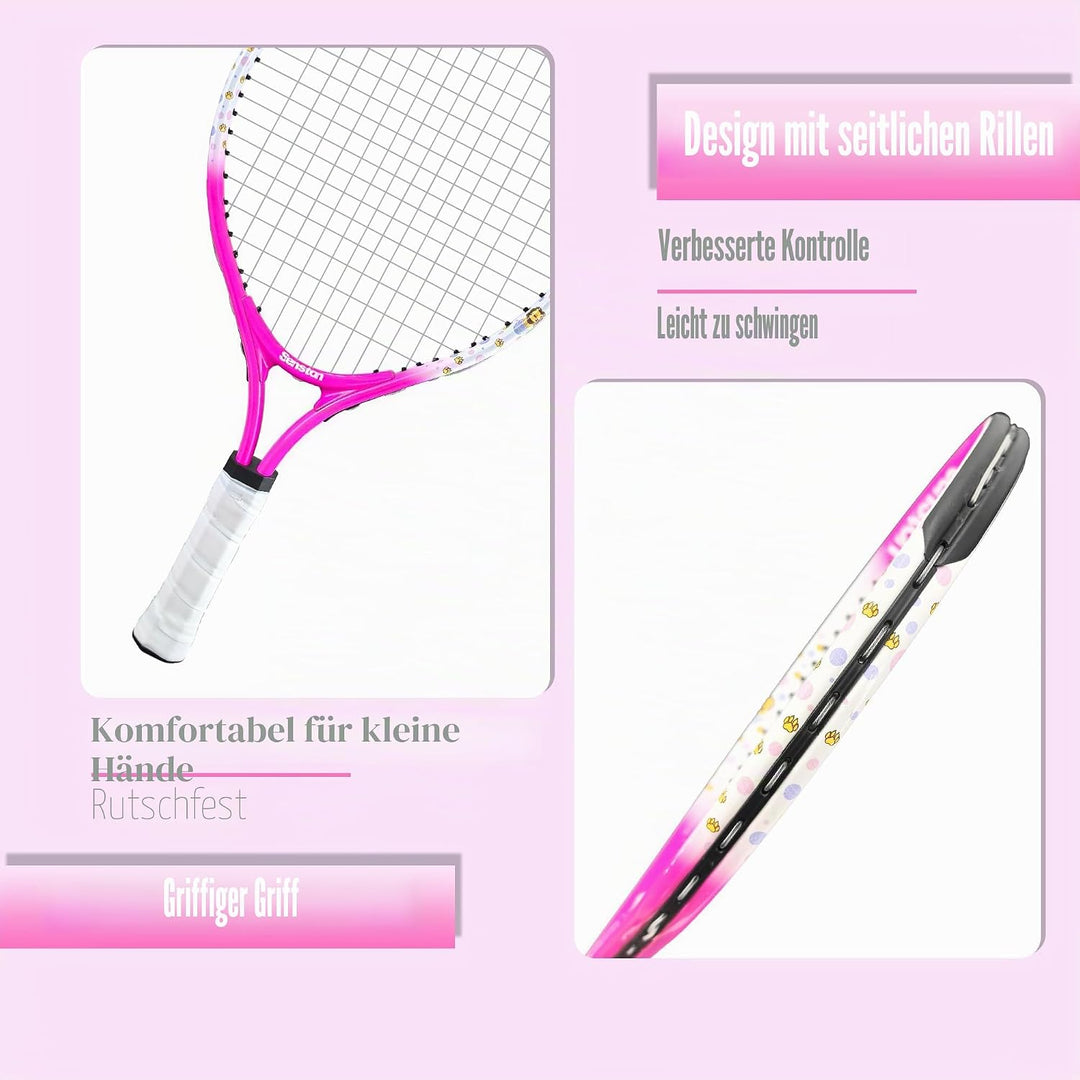 Senston Tennisschläger 17/23 Zoll Tennis Racket für Jugendliche– Leicht, Langlebig, Einfach zu greif