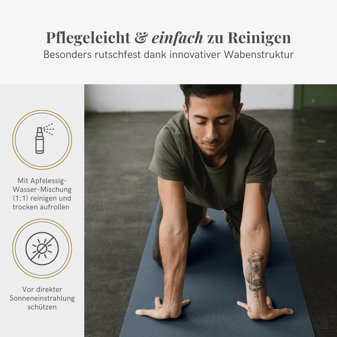 Lotuscrafts Yogamatte Mudra Studio XL [5mm Dicke] - Hautfreundlich & Schadstoffgeprüft - für Anfänge