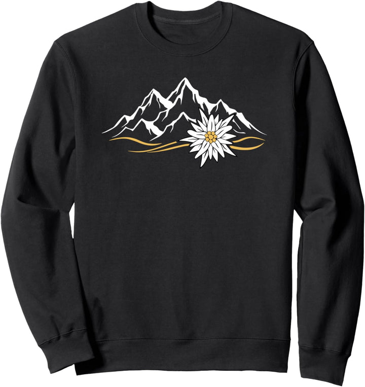 Bergliebe Alpen Edelweiss Lederhose Oktoberfest Natur Outdoor Sweatshirt