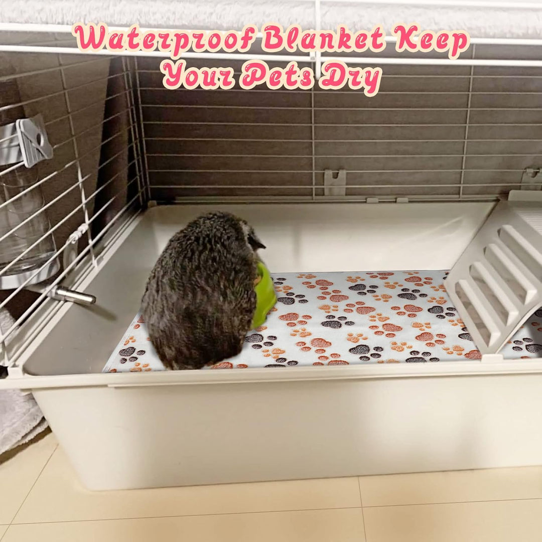 YUEPET wasserdichte Meerschweinchen-Decken, waschbar, 3 Stück, kleine Tier-Fleece-Käfigeinlagen, Hau