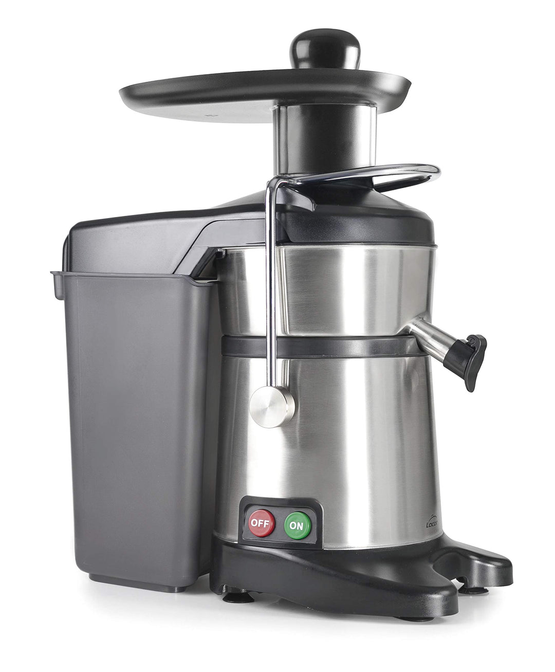 LACOR 69488 Professioneller Entsafter PRO, 700 W, 120 kg/h, 18/10, Edelstahl/Schwarz