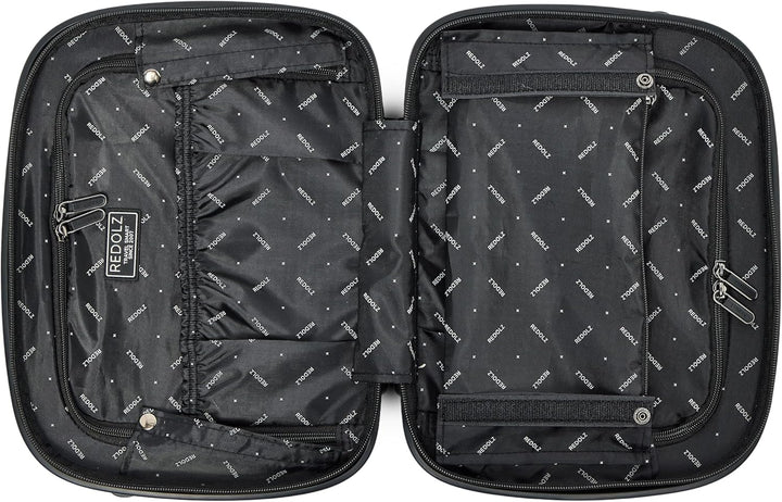 REDOLZ Hartschalen Koffer-Set-4-teilig | S 55 cm (ohne Laptopfach) + M 66 cm + L 77 cm + Beauty-Case