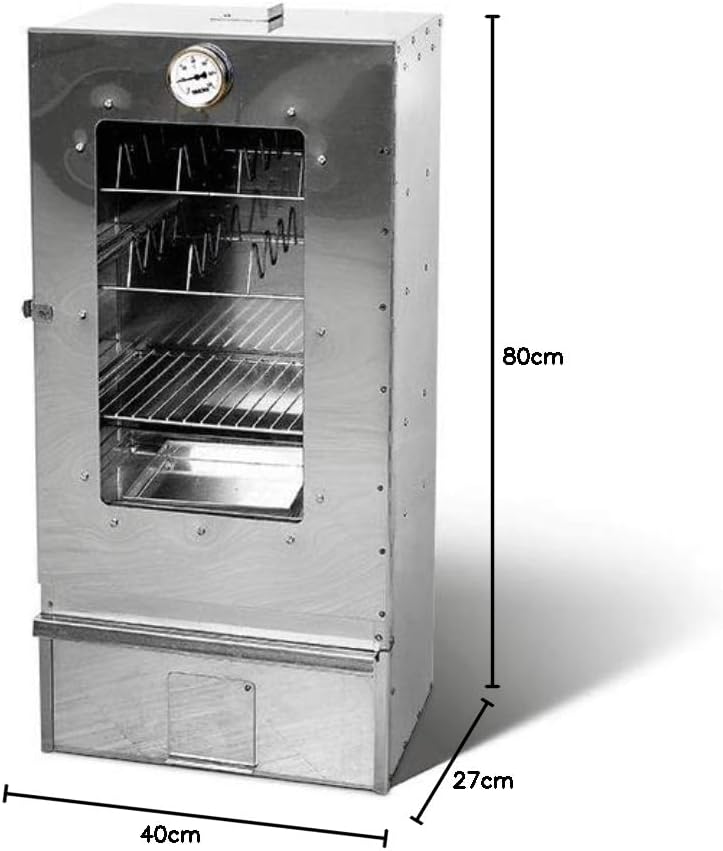 Multifunktions Räucherofen aus aluminiertem Stahl mit Sichtfenster