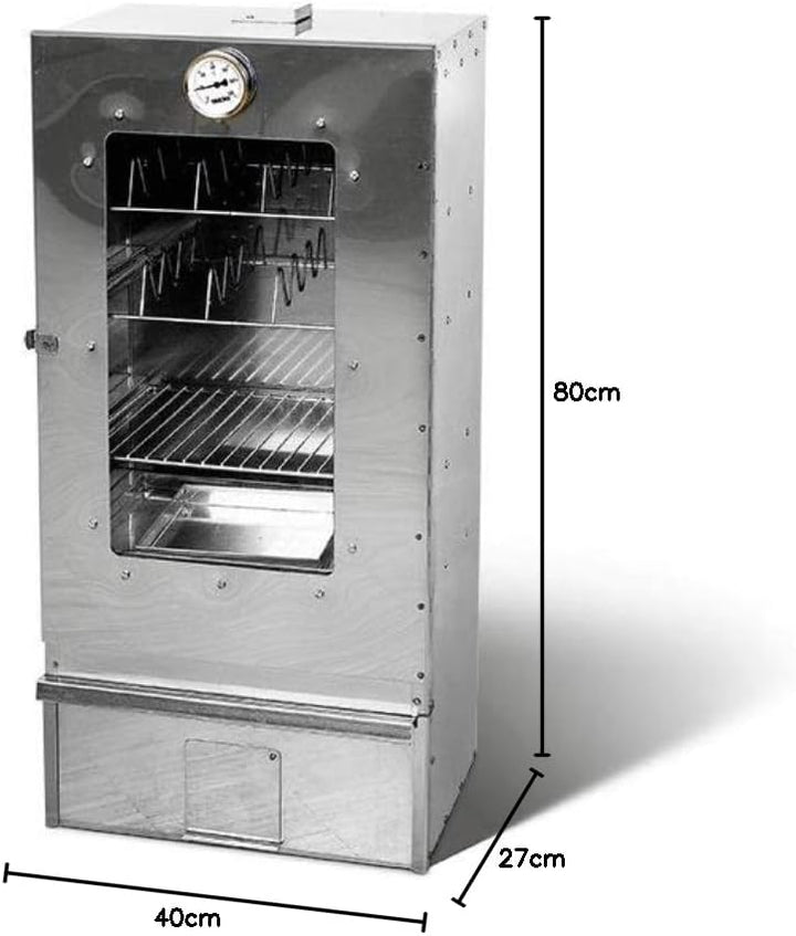 Multifunktions Räucherofen aus aluminiertem Stahl mit Sichtfenster