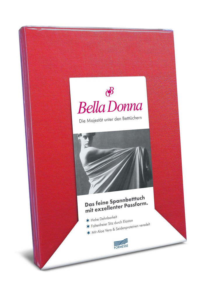 Spannbettlaken Bella Donna Jersey für Matratzen &amp; Wasserbett 140-160 x 200-220 cm in Rot