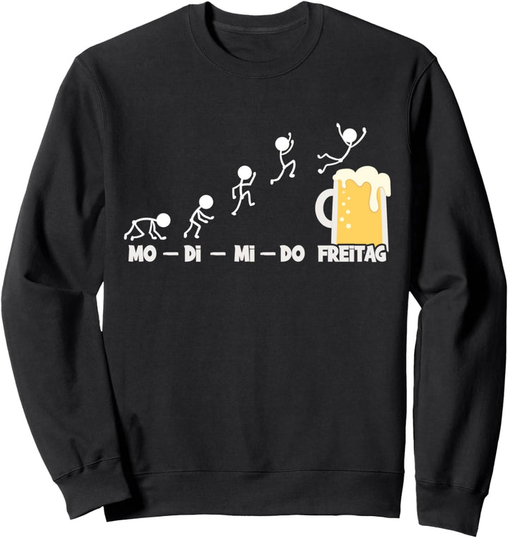 Bier Woche Montag Freitag Wochenende lustiges Bierfan Bier Sweatshirt
