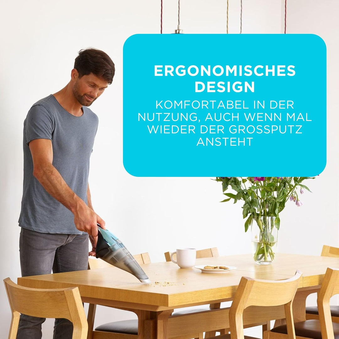 Black & Decker NVC220WBC-qw, Chrome Et Bleu, 385 ml, 14.4 W, 385 milliliters Chrome Et Bleu 385 ml,