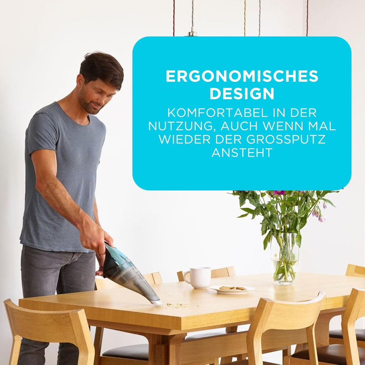 Black & Decker NVC220WBC-qw, Chrome Et Bleu, 385 ml, 14.4 W, 385 milliliters Chrome Et Bleu 385 ml,