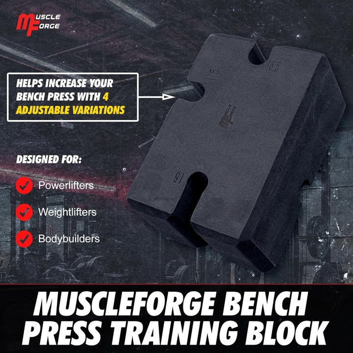 MuscleForge® Bankdrückblöcke, Bankdrücken Trainingsblock, Bankdrückbrett für Kraftdreikämpfer, Gewic