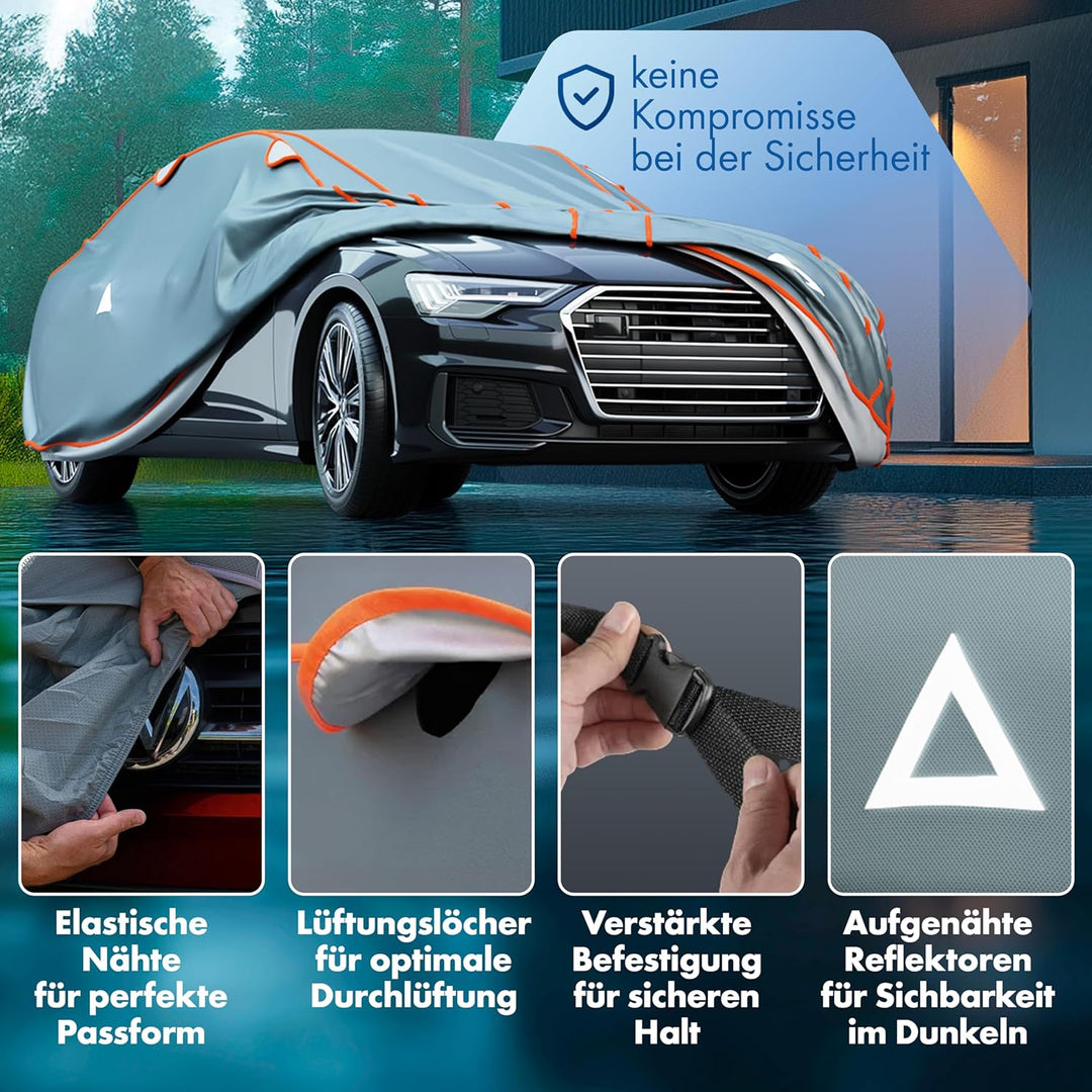 WALSER Auto Hagelschutzplane Vollschutz wasserdichte atmungsaktive Hagelschutzgarage für optimalen H
