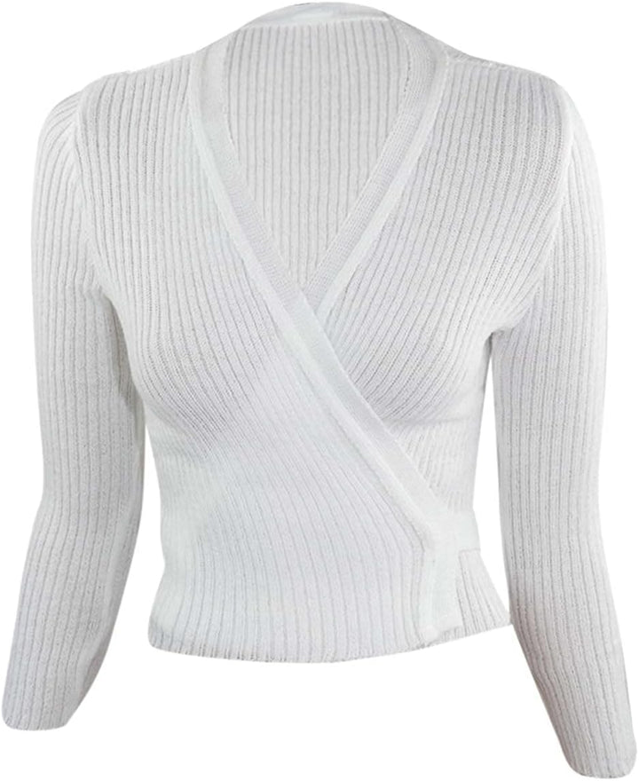 Intermezzo Damen Ballett Wickeljacke/Weste 6811 Jersey Elipor - Made in Spain M Weiss, M Weiß