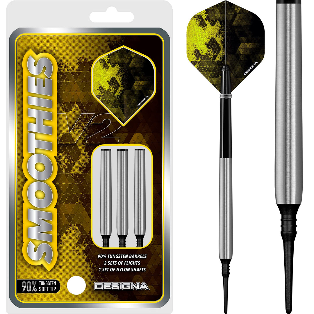 DESIGNA DARTS D9004 Smoothies V2 | Standard und Personalisierbares Dart-Set mit weicher Spitze | M1