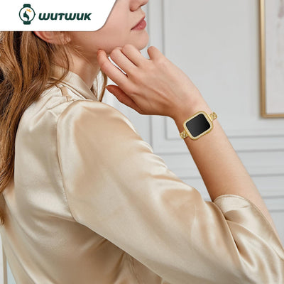 wutwuk Apple Watch Armband 42mm Glitzer Kompatibel mit Apple Watch 3 Armband 42mm mit Schutzhülle Sc
