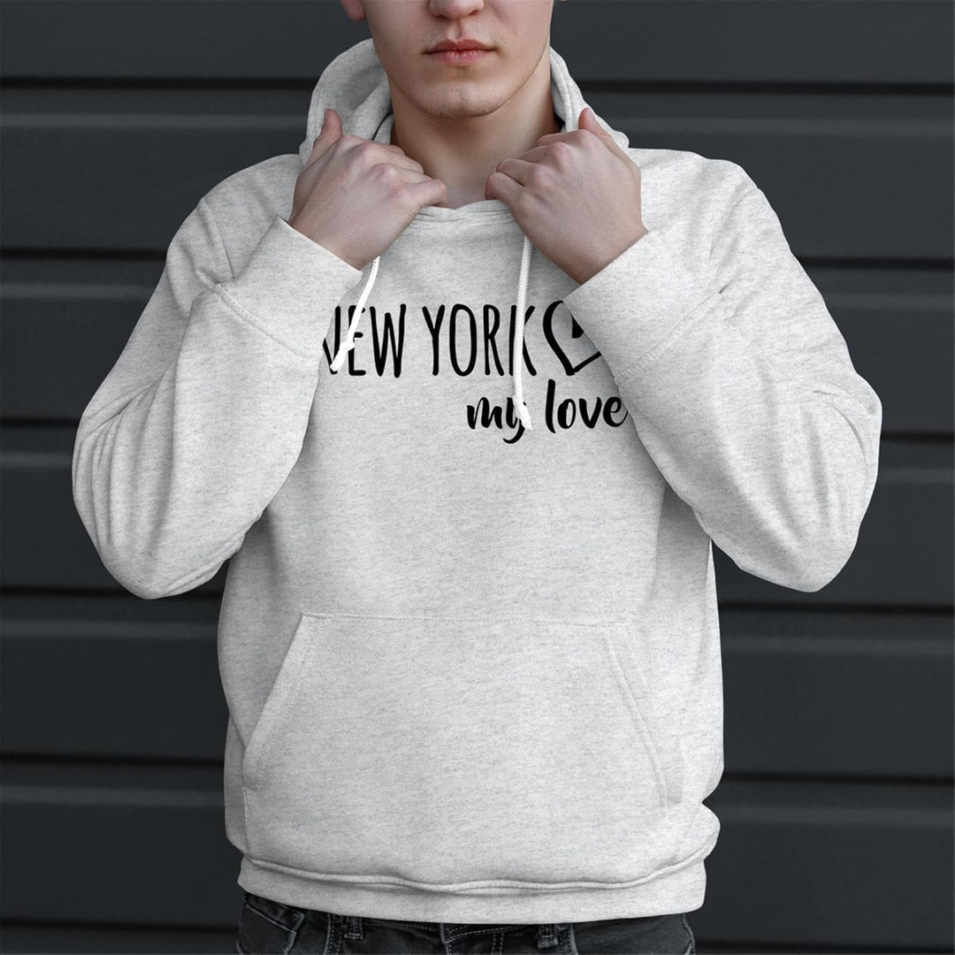 Huuraa Unisex Hoodie New York My Love Pullover Vegan Grösse S für alle Fans von New York USA Geschen
