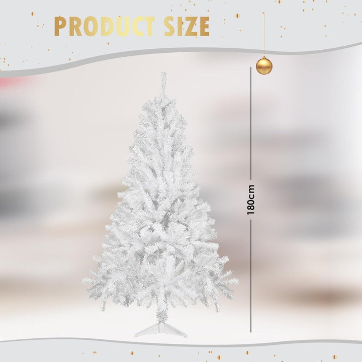 CCLIFE Künstlicher Weihnachtsbaum Nordmanntanne,180cm,600 Astspitzen,Tannenbaum Klein, Spritzguss, W