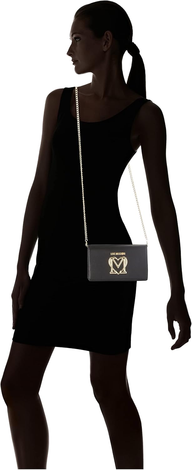 Love Moschino Damen Jc4143pp1flr0 Umhngetasche Schwarz, Schwarz