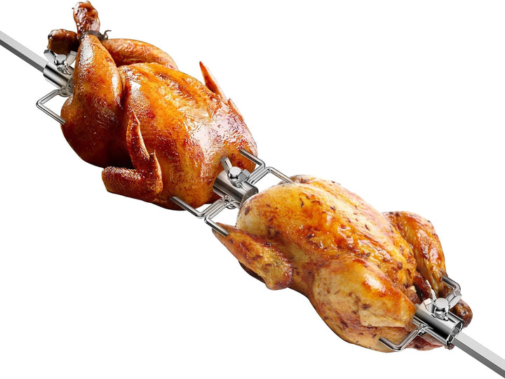 Onlyfire Fleischnadeln für Grillspiess, Enthält Fleischklammer Doppelt und 2 Fleischnadel, Grill Fle