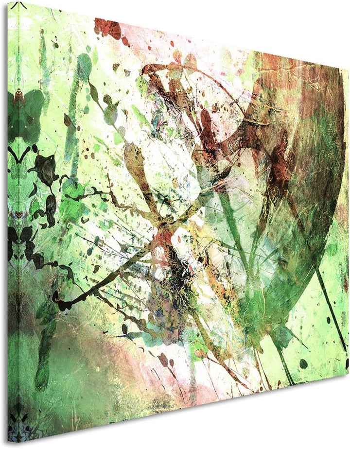 Paul Sinus Art 80x60cm Fotoleinwand Leinwanddruck Kunstdruck Wandbild grün braun beige gemalt