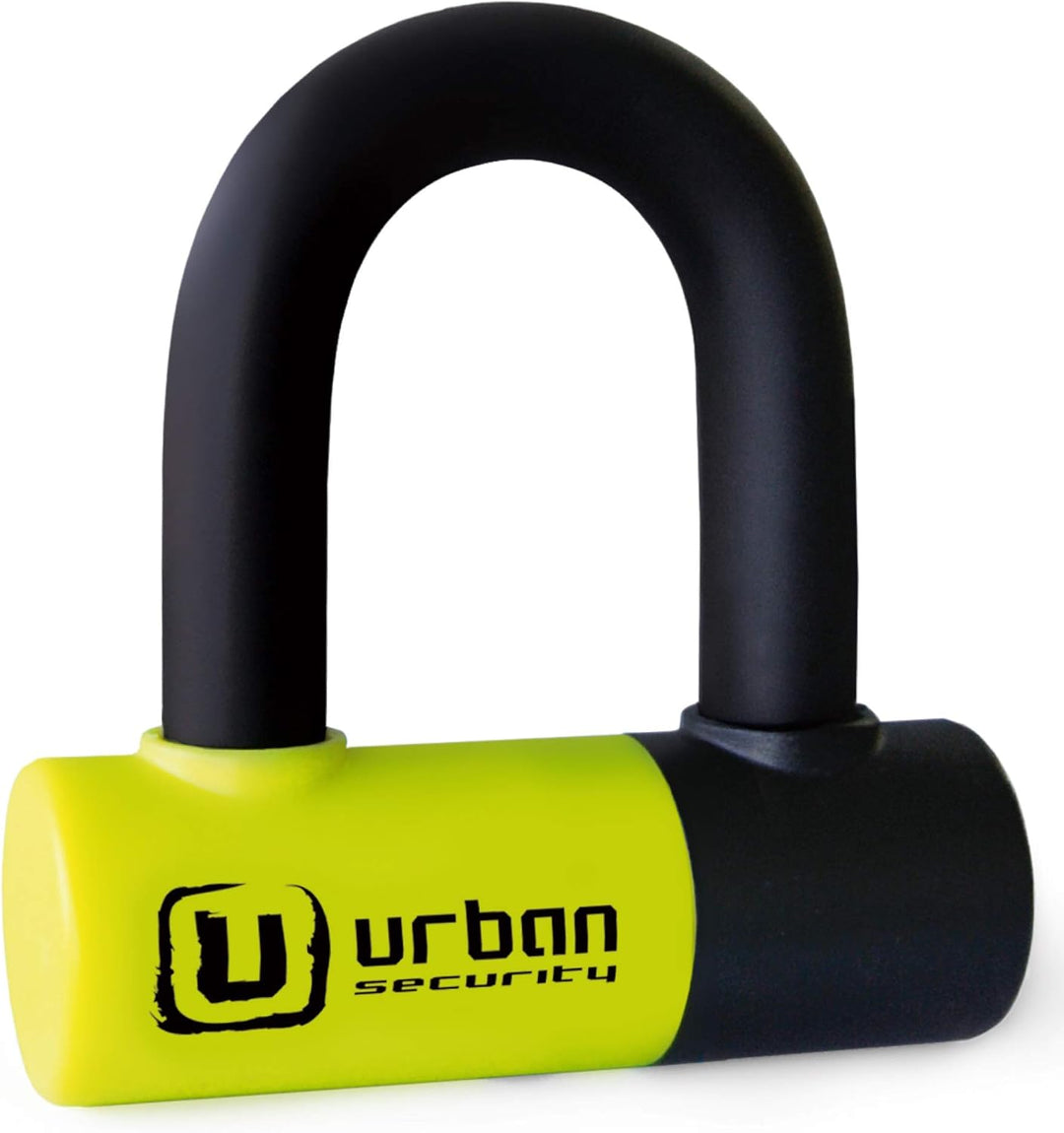 urban UR59120 Vorhängeschloss, Diebstahlsicherung, Mini-U mit Kette, 120 cm, Vorhängeschloss, Disc,
