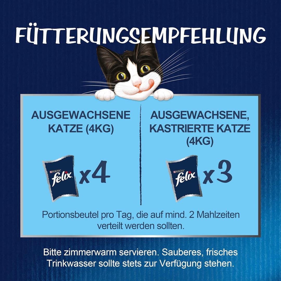 FELIX So gut wie es aussieht Senior Katzenfutter nass in Gelee, Sorten-Mix, 120er Pack (120 x 85g) S