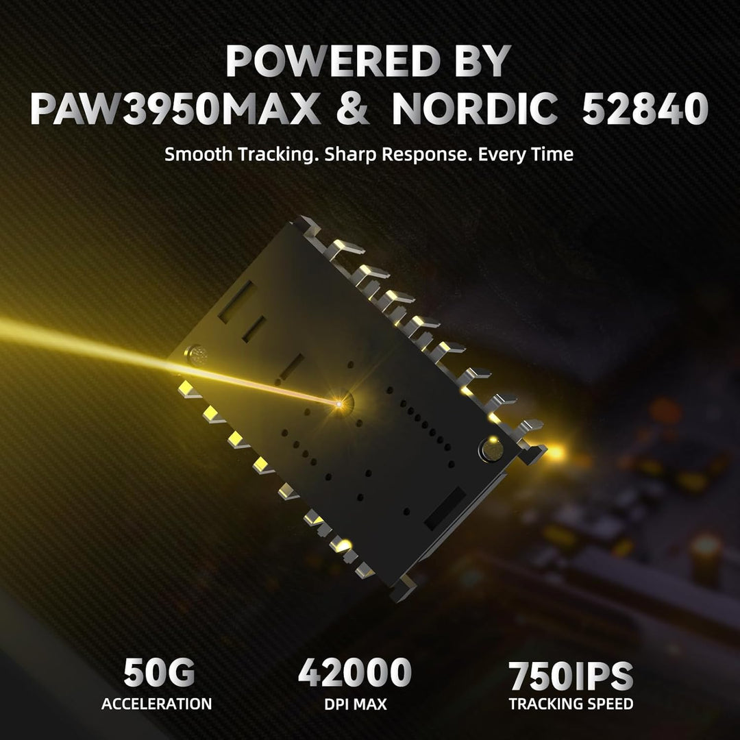 ATTACK SHARK R11 Ultra Carbonfaser 8000Hz Kabellose Gaming-Maus, 49g Superlight, 42000 DPI, 20000 FP