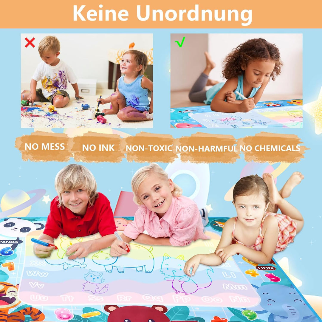 LEcylankEr Wasser Doodle Matte 120x90cm, Gross Aqua Doodle Wassermalmatte XXL, Magic Doodle Malmatte