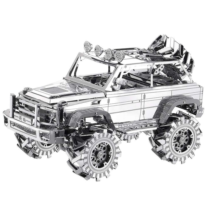 Piececool 3D Puzzle Metall Geländewagen, 3D Metall Puzzle Automodell für 340 Edelstahl, Ganzes Metal