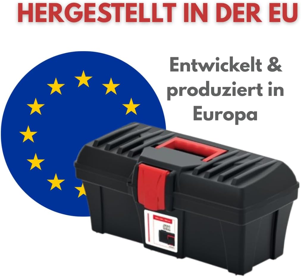 Werkzeugkoffer leer – 40.0x20.0x18.6cm Robuste Werkzeugbox/Werkstattkiste – Wasserdicht &amp; Staubdicht