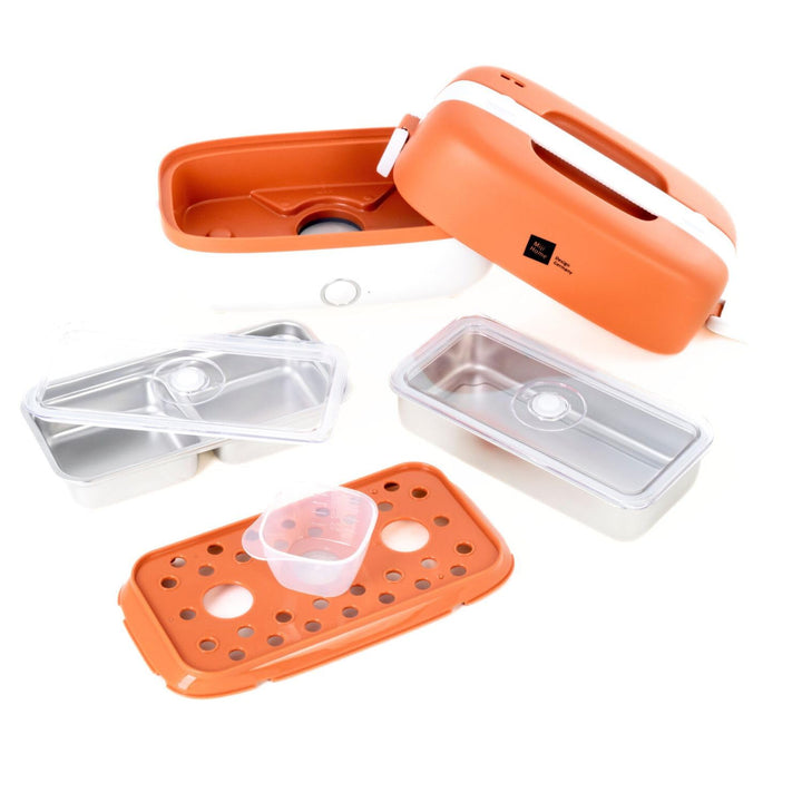 Miji mobiler Mini Dampfgarer,gesund-kochen-überall,1 Liter,250 Watt, ideal für Single-Menüs,Gemüse,a
