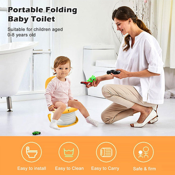 Faltbarer Toilettensitz für Kinder, Reisetöpfchen für Auto, Outdoor & Indoor, Praktisch für Camping