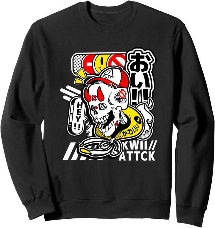 Harajukyo Urbaner japanischer Streetwear Anime Sweatshirt
