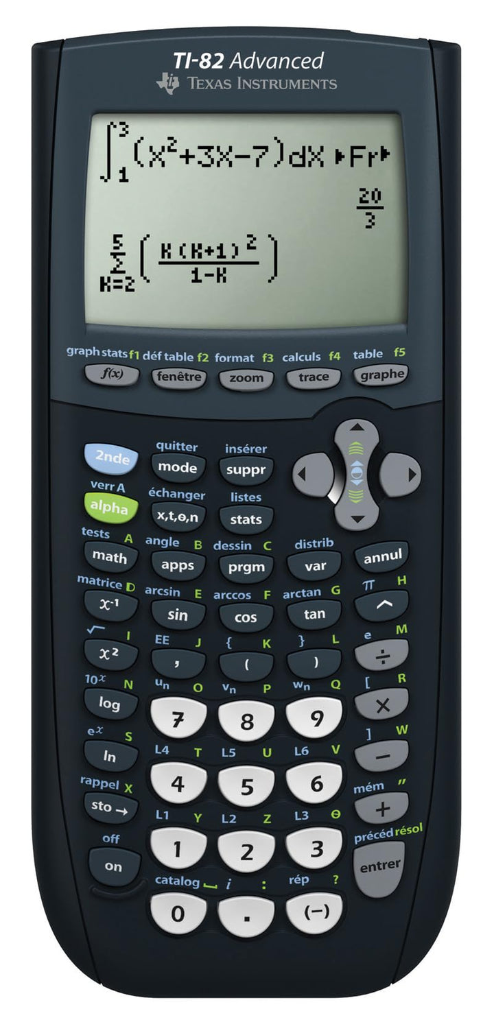 Texas Instruments TI-82 ADVANCED Grafikrechner (8-zeilig), nur mit französischer Anleitung und Sprac