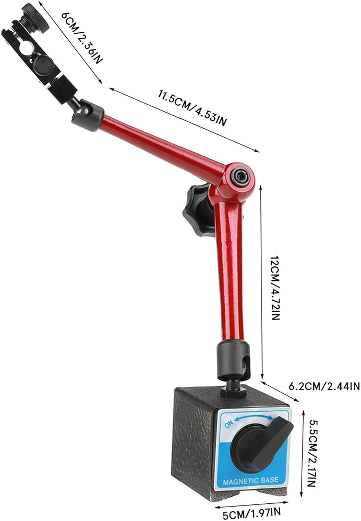 Messuhr mit Magnethalter, Magnetstativ Messstativ für Messuhr Halterung 350mm Einstellbare Universal