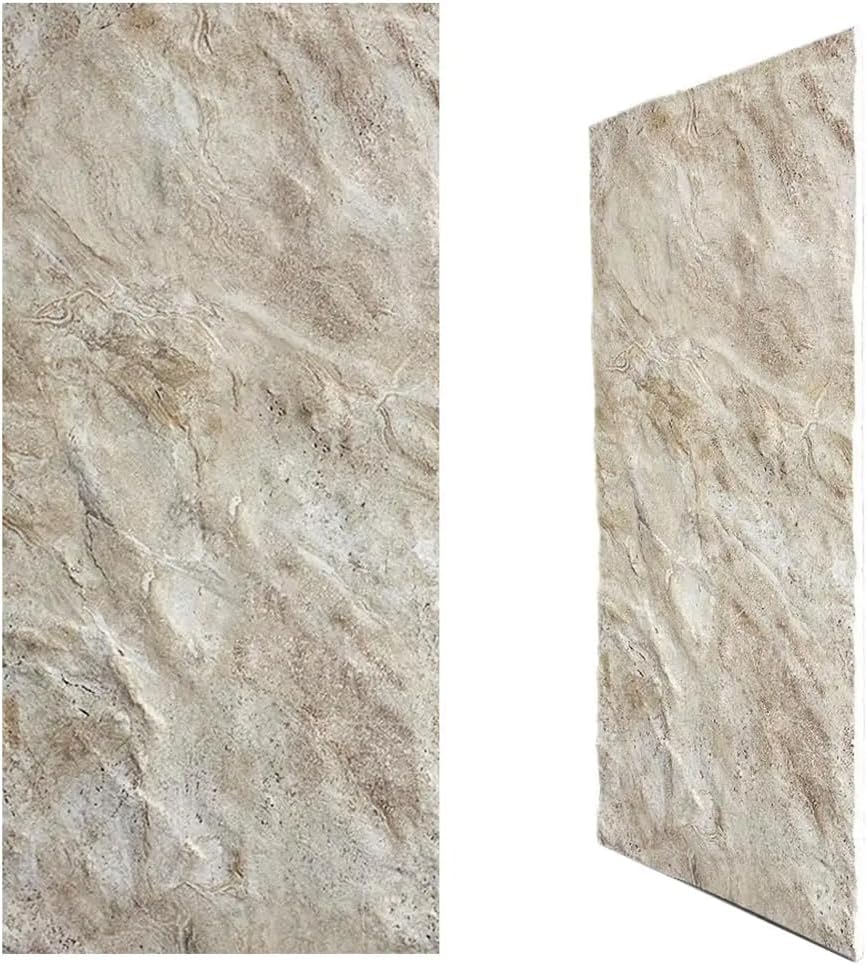 EPS 3D Wandpaneel Steinoptik – 50x120 cm – Leicht, DIY Montage, Wärme- &amp; Schalldämmung – Innen Wandv