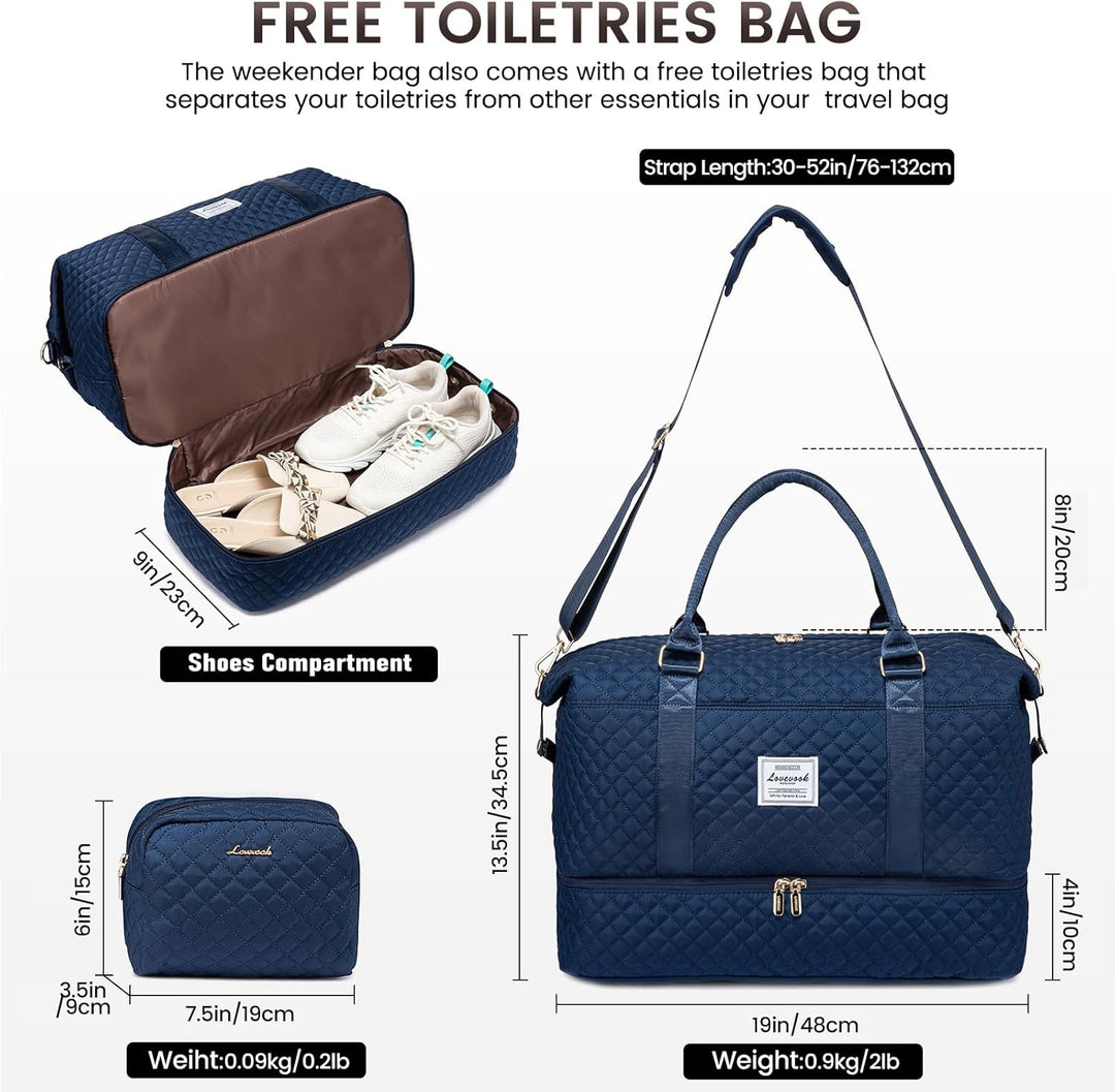 LOVEVOOK Reisetasche Sporttasche Damen Gross Handgepäck Tasche mit Kulturbeutel Weekender Travel Duf