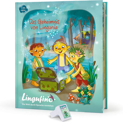 DIALOG TOYS Lingufino Basis Set mit Plüschfigur, Lernspielzeug mit Spracherkennung ohne Internet, ge