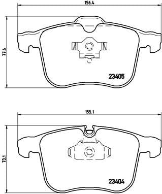 Brembo P 59 049 Bremsbelagsatz, Scheibenbremse - (4-teilig)