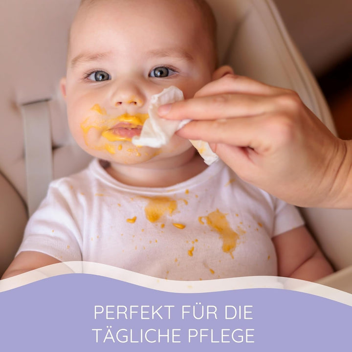 bella baby Happy Babyfeuchttücher Seide & Baumwolle, Feuchttücher für Babys mit pflegenden Extrakten