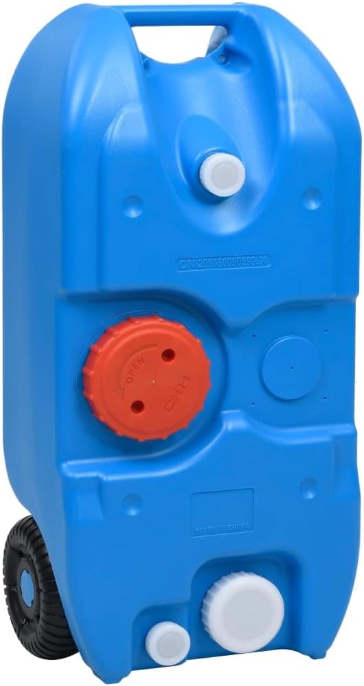 vidaXL Camping Wassertank mit Rollen Wohnwagen Wohnmobil Roll Tank Abwasser Behälter Frischwasser Wa