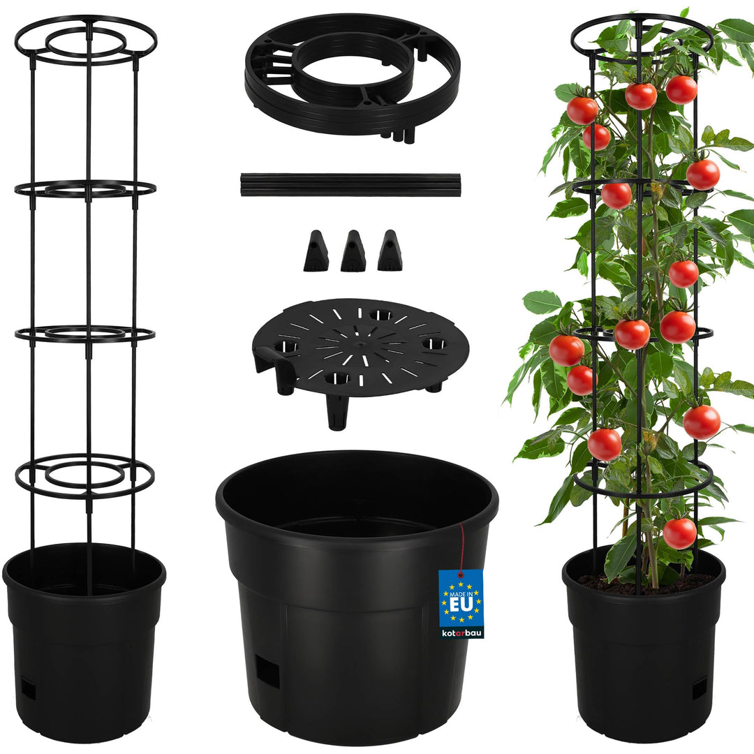 KOTARBAU® Tomatenturm 115 cm Tomatentopf Rankhilfe für Tomaten Gurken Gemüsen Anpassbare Rankgitter