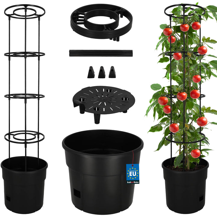 KOTARBAU® Tomatenturm 115 cm Tomatentopf Rankhilfe für Tomaten Gurken Gemüsen Anpassbare Rankgitter