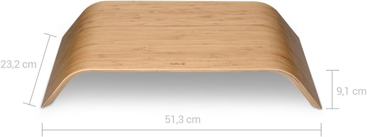 kalibri Bildschirm Holzständer TV Ständer - Computer Tisch Schreibtisch Aufsatz Monitorständer Bank